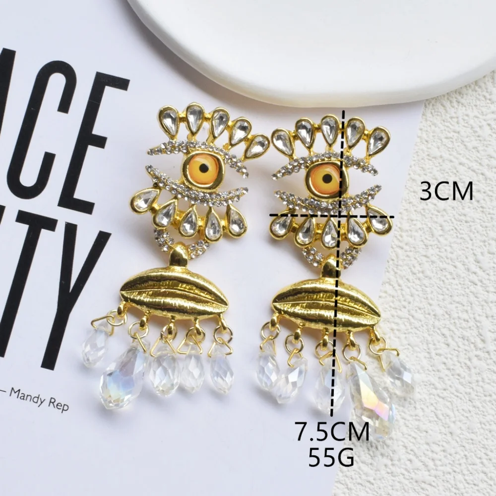 New schiaparelli inspired Eye Earrings - Picture 3 of 5